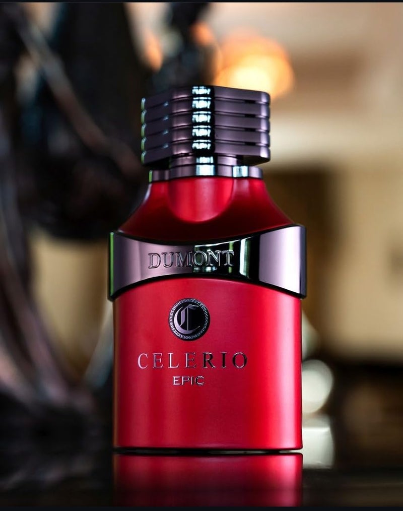 Dumont Celerio Epic Eau De Perfume Men - Celerio Perfum Unisex Suitable for Men & Women - Long Lasting Cologne Mist & Body Spray, 3.4oz (RED, 80% vol) - Image 4