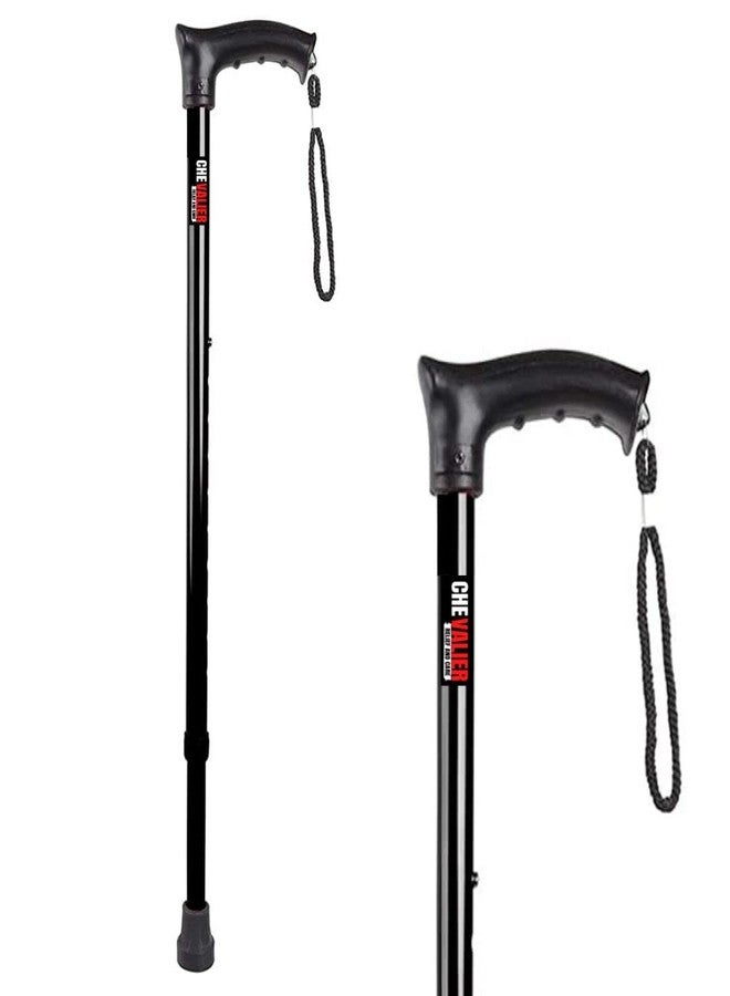 CHEVALIER Support Walking Stick/Cane for Old People Men/Women, Metal, Black - Image 1