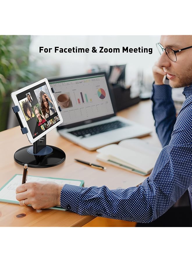 erorex Retail Kiosk Ipad Stand 360° Rotating Commercial Tablet Stand 6 13 Inch Ipad Mini Pro Business Tablet Holder Swivel Design For Store Pos Office Showcase Reception Kitchen Desktop Black - Image 5