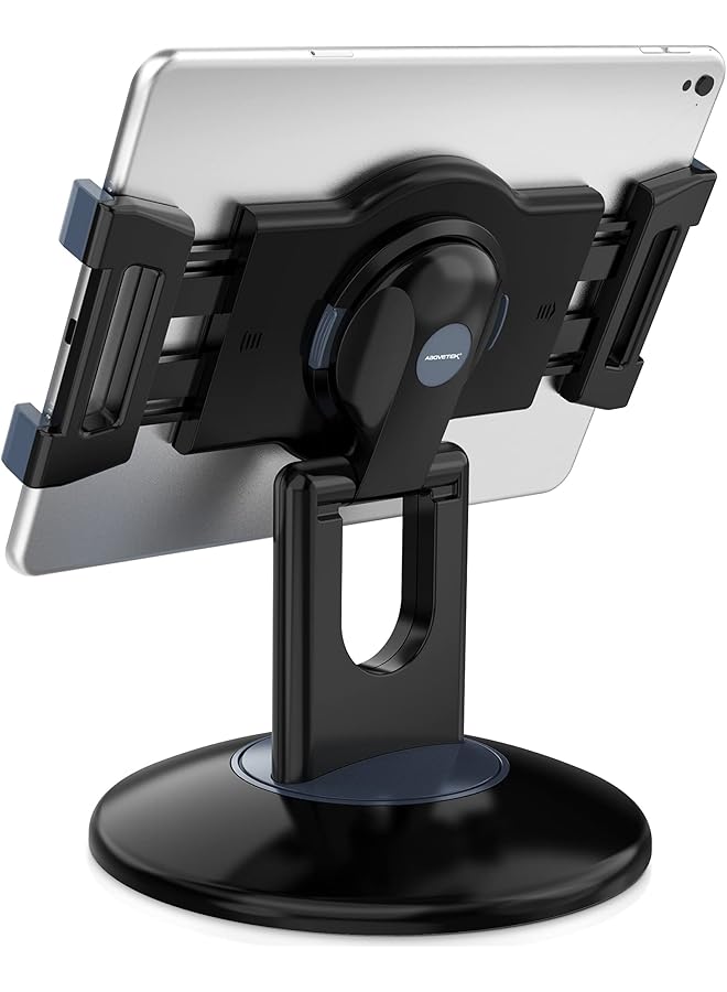 erorex Retail Kiosk Ipad Stand 360° Rotating Commercial Tablet Stand 6 13 Inch Ipad Mini Pro Business Tablet Holder Swivel Design For Store Pos Office Showcase Reception Kitchen Desktop Black - Image 1