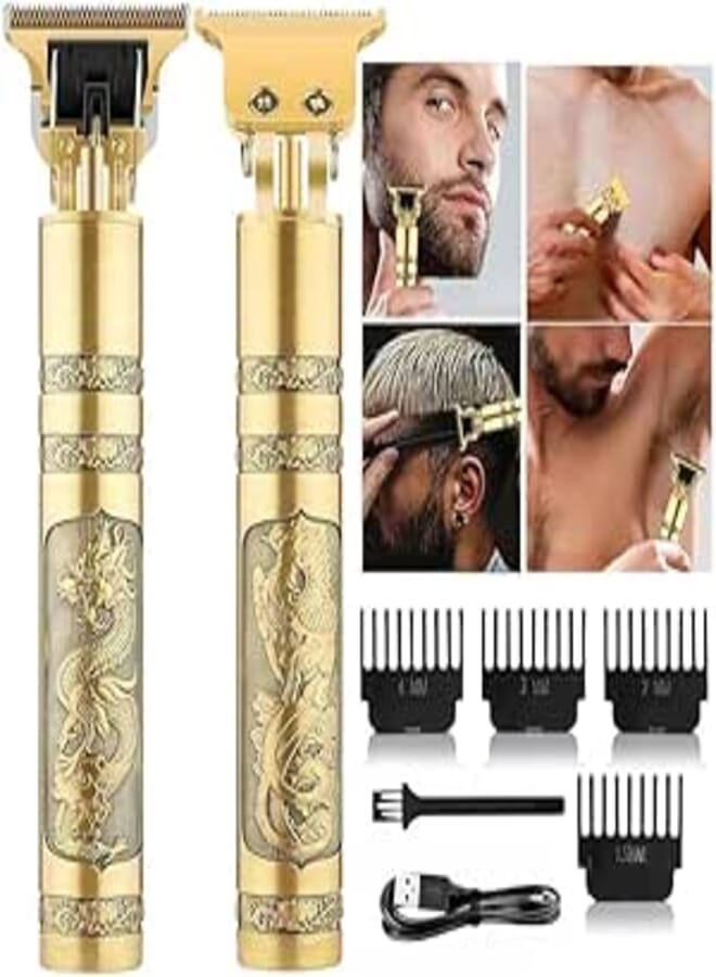 Trimmer for Men, Beard Trimmer for Men, Professional Hair Clipper, Cordless Electric Shaver for Beard, Hair, Mustache and Face, Zero Gapped T-Blade Clippers with 4 Size Hair Combs,