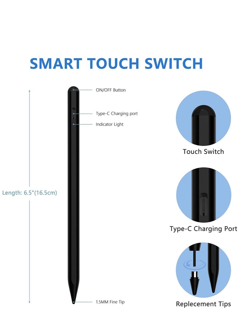 Facehub47 - Stylus Pen,Upgrade Active Stylus Pen Compatible for iOS and Android Touch,Stylus Pen with Dual Touch Screen,Stylus Pencil for Apple Android iPad 2018 to 2023 Model - Image 1