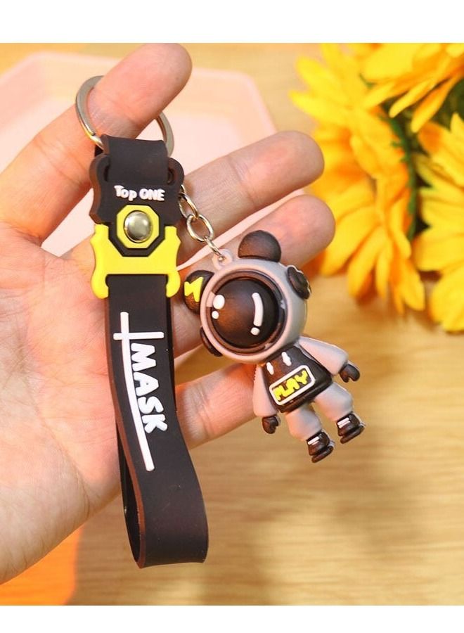 Generic Distinctive cartoon keychain elegant accessory Disney astronaut key chain with ribbon that fits with car keys wallets and bags beautiful creative gift - Image 1