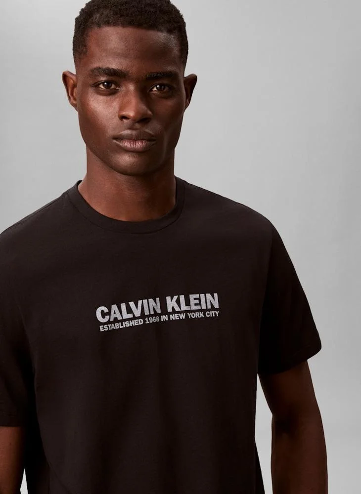 CALVIN KLEIN  Graphic Crew Neck T-Shirt for Men | Best Price UAE