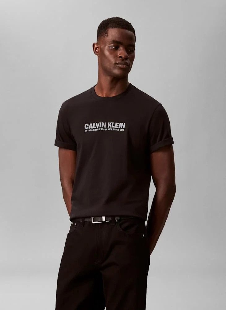 CALVIN KLEIN  Graphic Crew Neck T-Shirt for Men | Best Price UAE