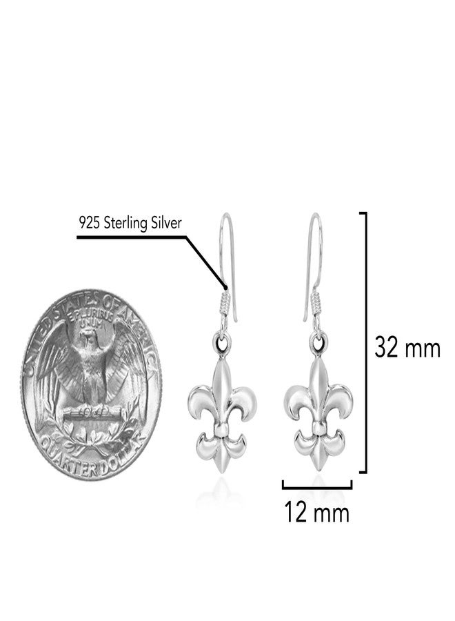 ايرافيدا أقراط متدلية أنيقة على شكل زهرة الزنبق من الفضة الإسترليني عيار 925 من إيرافيدا | أقراط متدلية كلاسيكية من الفضة الإسترليني للنساء | هدية مجوهرات - Image 4