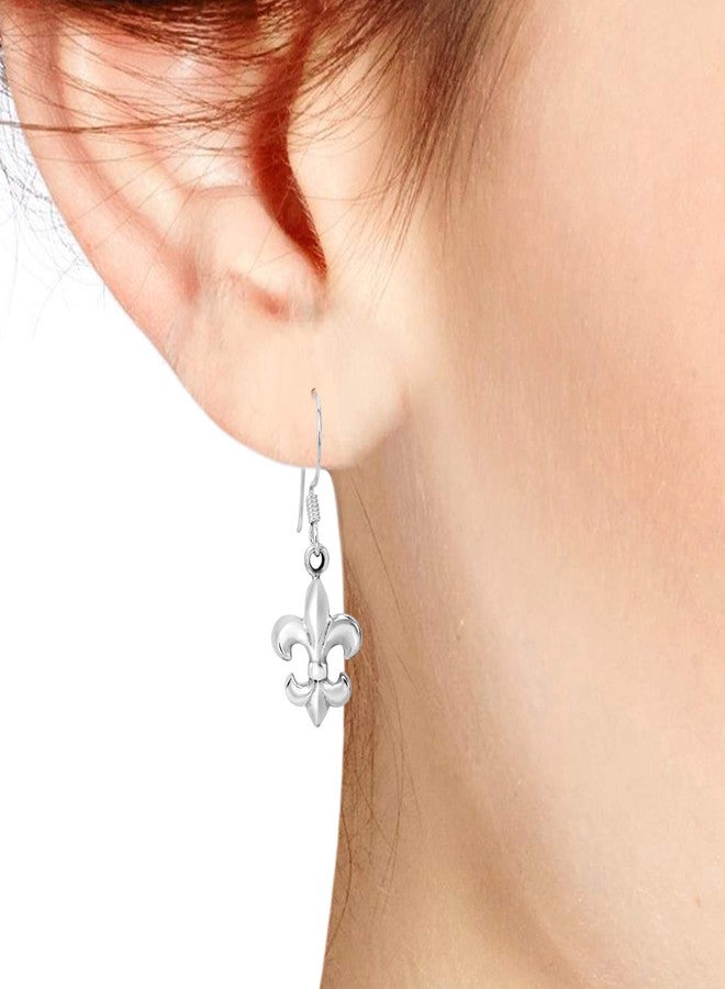 ايرافيدا أقراط متدلية أنيقة على شكل زهرة الزنبق من الفضة الإسترليني عيار 925 من إيرافيدا | أقراط متدلية كلاسيكية من الفضة الإسترليني للنساء | هدية مجوهرات - Image 5