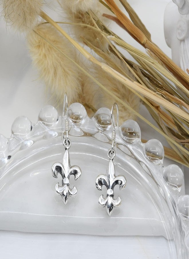 ايرافيدا أقراط متدلية أنيقة على شكل زهرة الزنبق من الفضة الإسترليني عيار 925 من إيرافيدا | أقراط متدلية كلاسيكية من الفضة الإسترليني للنساء | هدية مجوهرات - Image 3