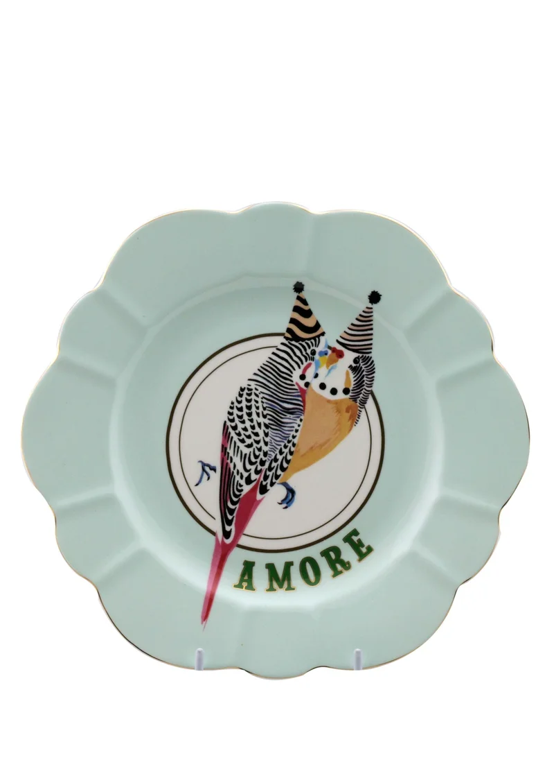 YVONNE ELLEN Parrots Flower Shaped Plate, 23cm