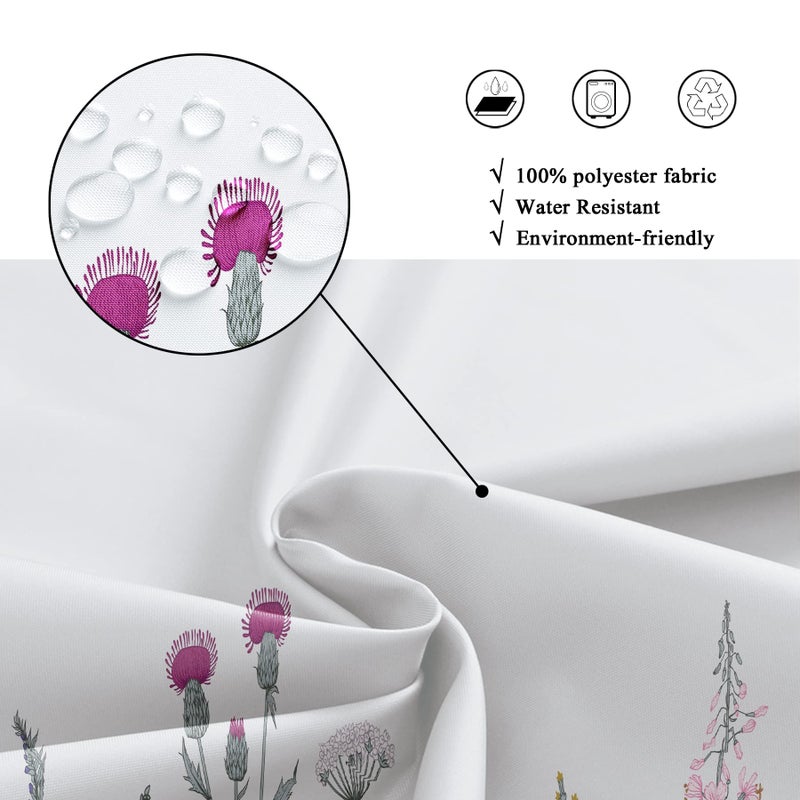 ريديكور رايديكور كشك الستار دش زهرة البرية 36Wx72H بوصة الحدود الحدودية النباتية الباقة باقة نباتات المياه المائية. - Image 5