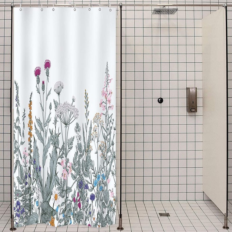 ريديكور رايديكور كشك الستار دش زهرة البرية 36Wx72H بوصة الحدود الحدودية النباتية الباقة باقة نباتات المياه المائية. - Image 3