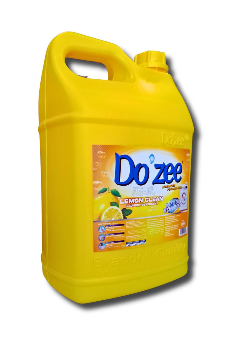 Do'zee Lemon Clean Liquid Laundry Detergent, 10 Liters - Image 2