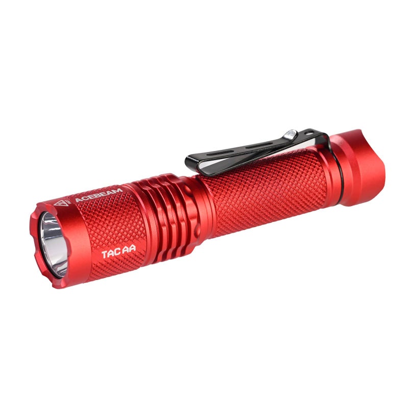 ACEBEAM TAC AA 20 LongestRange AA Flashlight 360 Meters 900 High Lumens Tactical EDC Flashlight Rechargeable 6 Modes Pocket LED Flashlight Super Bright Small Mini Flashlight Red Color - Image 2
