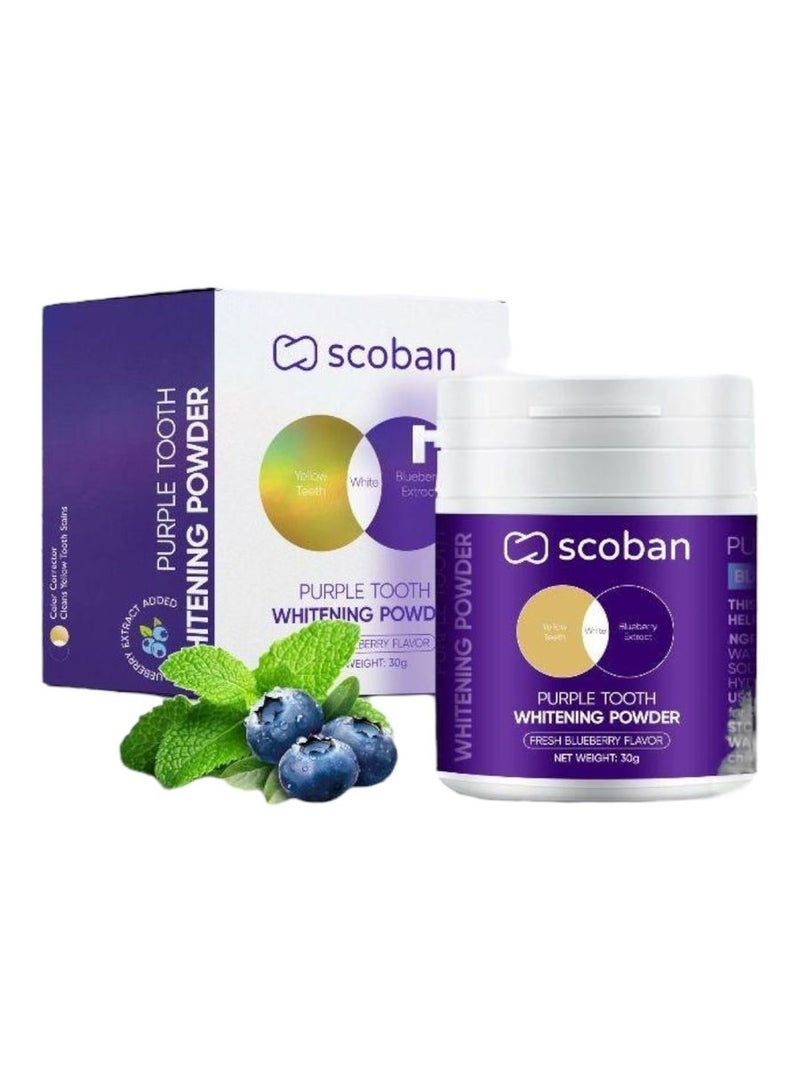 سكوبا مسحوق تبييض الأسنان سكوبان الأرجواني 30 جرام