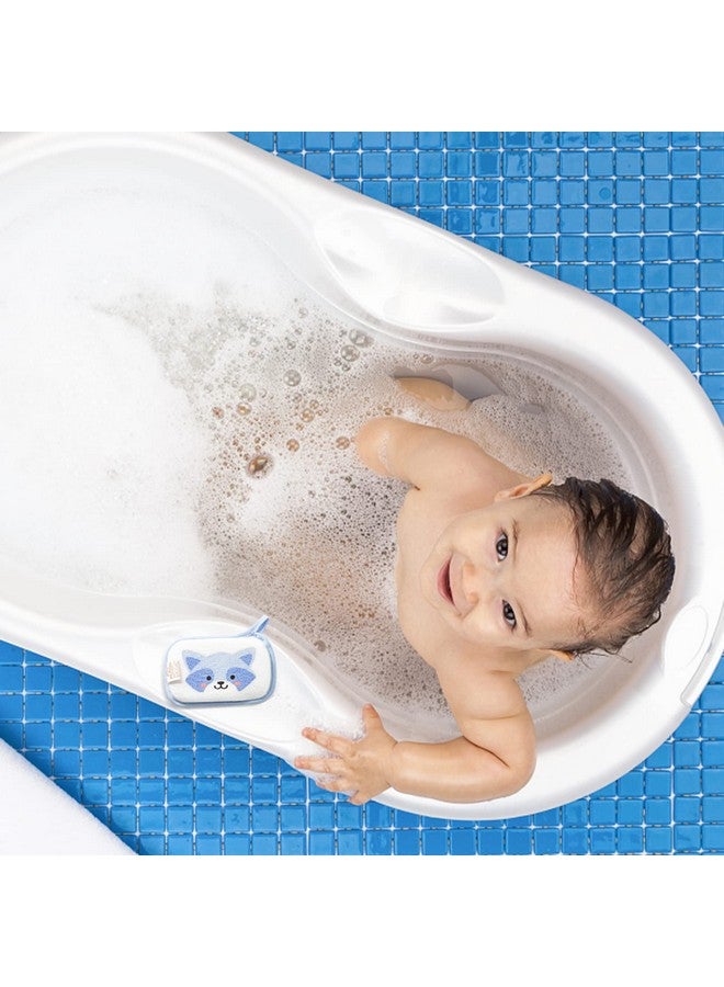 Hokoad Baby Bath Sponge, 2 Pack Cartoon Animal Style Baby Sponge for Bathing, Infants Bath Sponge Ultra Soft & Absorbent Natural and Safe Great for Sensitive Skin, for Boys & Girls (Raccoon) - Image 3