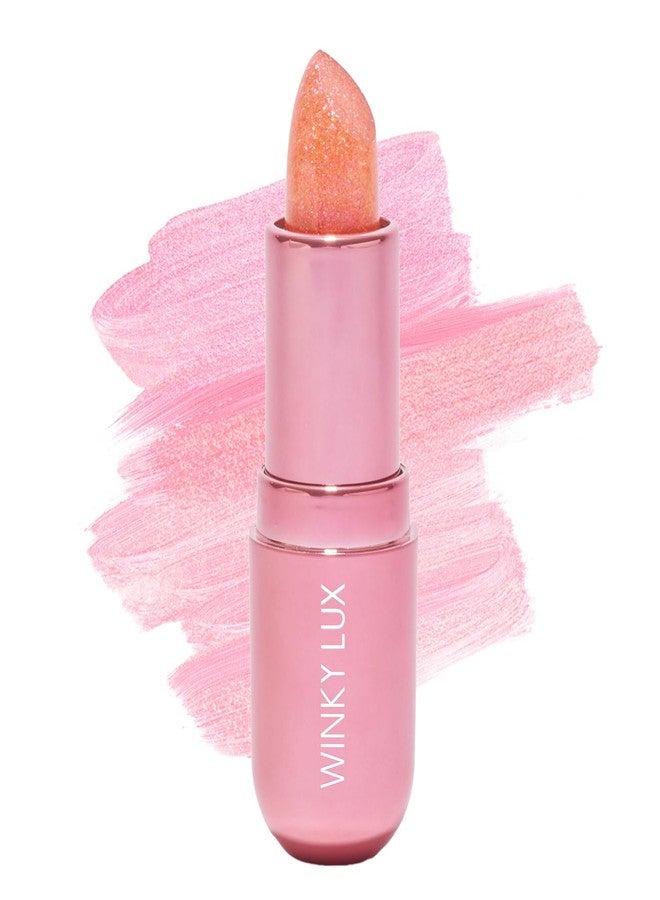 Winky Lux Glimmer Balm, pH Lip Balm, Color Changing Lipstick & Tinted Lip Balm, Hydrate & Plump with Buildable Pink Finish, Pink Opal - Image 1