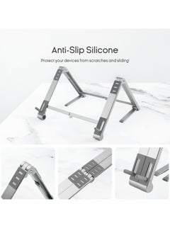 Y&D Laptop Stand, Portable 3-in-1 Multi-Function Foldable Device Holder, Pocket Size Adjustable fit Your Phone, Tablet, and Laptop(15.6'' Below), Multi Angles Aluminum Ergonomic  - Image 3