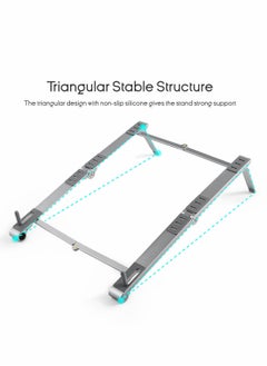 Y&D Laptop Stand, Portable 3-in-1 Multi-Function Foldable Device Holder, Pocket Size Adjustable fit Your Phone, Tablet, and Laptop(15.6'' Below), Multi Angles Aluminum Ergonomic  - Image 4