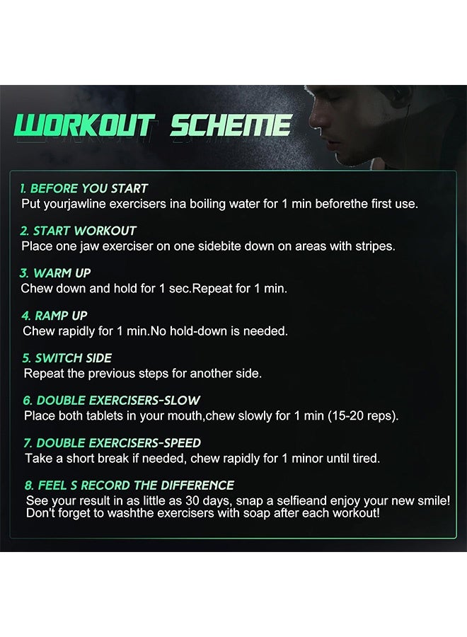 Photon 3 قطع لتمرين الفك للرجال والنساء، مزيل للذقن المزدوجة، أقراص سيليكون لتمرين خط الفك - Image 4