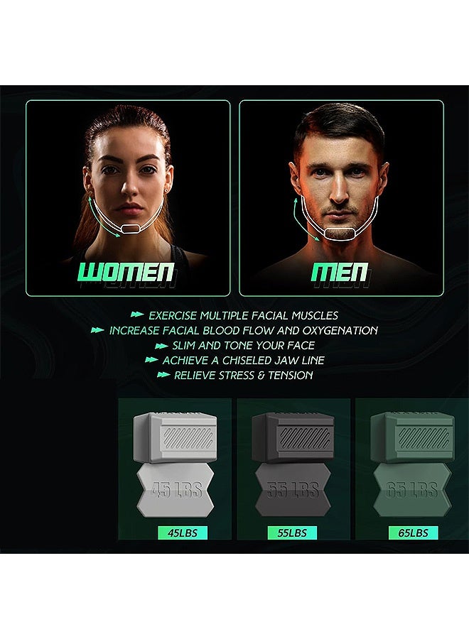 Photon 3 قطع لتمرين الفك للرجال والنساء، مزيل للذقن المزدوجة، أقراص سيليكون لتمرين خط الفك - Image 3