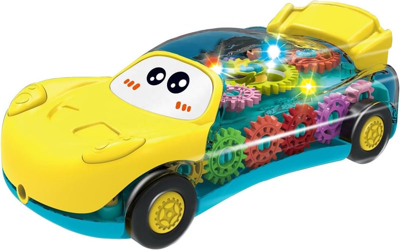 UV Enterprises 2 in 1 Transparent Gear Car Toy Phone for Kids Boys & Girls | Educational Learning Toy | Interactive Preschool Activity Game - Image 2