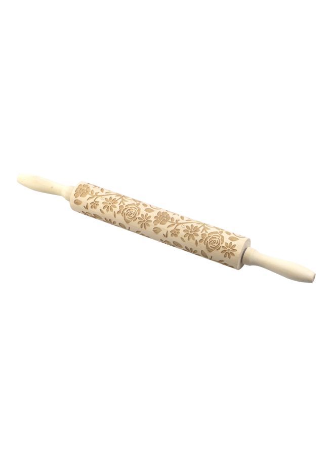 NIBEMINENT Wooden Rolling Pin Beige 4x4x43cm - Image 4