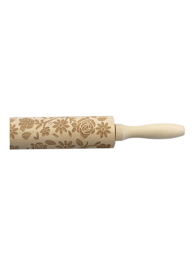 NIBEMINENT Wooden Rolling Pin Beige 4x4x43cm - Image 5