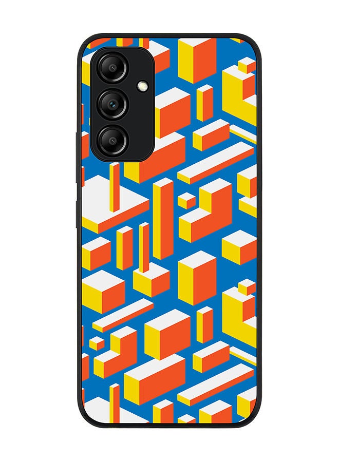 Stylizedd Rugged Black edge case for Samsung Galaxy A34 5G Slim fit Soft Case Flexible Rubber Edges Anti Drop TPU Gel Thin Cover - 3D Geometry - Image 1