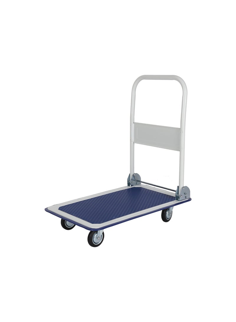 Geepas 300KG Platform Hand Truck- GMH59316| 300 KG Maximum Load Capacity, Multi-Purpose Hand Truck | Durable and Sturdy Construction, Perfect For Lifting Things| Blue and Silver - Image 1