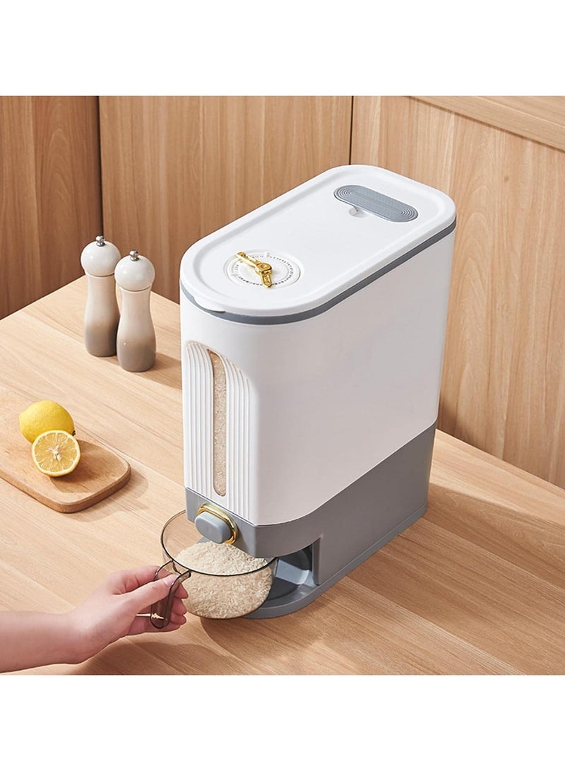 DubaiGallery Grain Container Storage,Rice Dispenser Transparent Sealed Grain Storage Box Rice Dispenser Masterfully Created  - Image 3