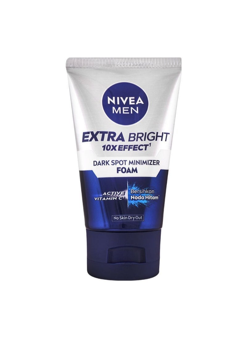 Nivea Men Extra Bright Dark Spot Minimizer Facial Foam, 100ml
