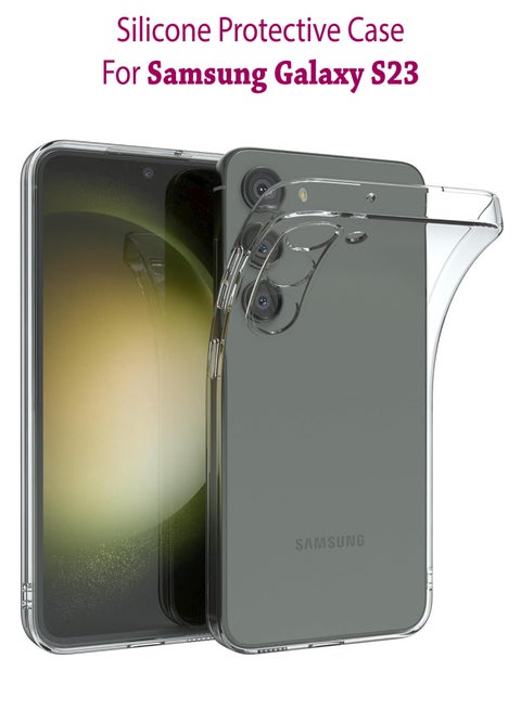 Silicone Protective Back Case Cover For Samsung Galaxy S23 - Clear