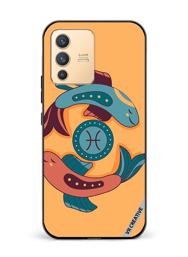 VR CREATIVE Protective Case Cover For Vivo V23 5G Whale Zodiac Signs Design Multicolour - Image 1
