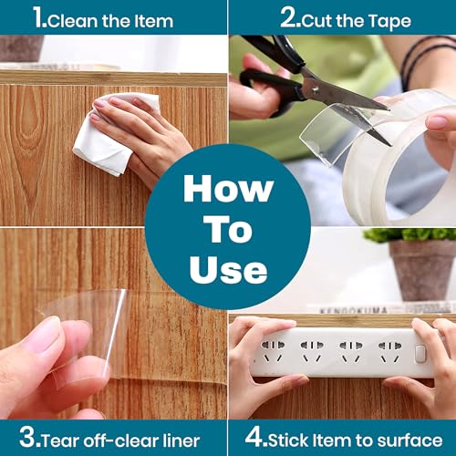 PRIME PICK Heavy Duty Double Sided Silicone Tape 2MM – Multipurpose Nano Gel Grip, Washable, Removable, Anti-Slip, 3M Long x 3CM Wide, Heat Resistant Adhesive for Home, Office, Car, Wall Mount - Image 5