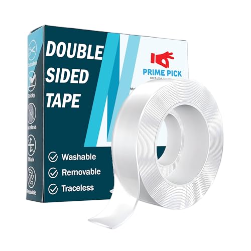 PRIME PICK Heavy Duty Double Sided Silicone Tape 2MM – Multipurpose Nano Gel Grip, Washable, Removable, Anti-Slip, 3M Long x 3CM Wide, Heat Resistant Adhesive for Home, Office, Car, Wall Mount - Image 1