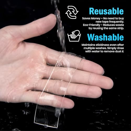 PRIME PICK Heavy Duty Double Sided Silicone Tape 2MM – Multipurpose Nano Gel Grip, Washable, Removable, Anti-Slip, 3M Long x 3CM Wide, Heat Resistant Adhesive for Home, Office, Car, Wall Mount - Image 4