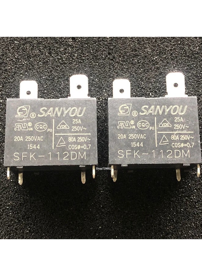 2PCS Sanyou SFK-112DM 12V Relay – High Power AC/DC Control Relay for Air Conditioning, HVAC & Industrial Applications - Image 1