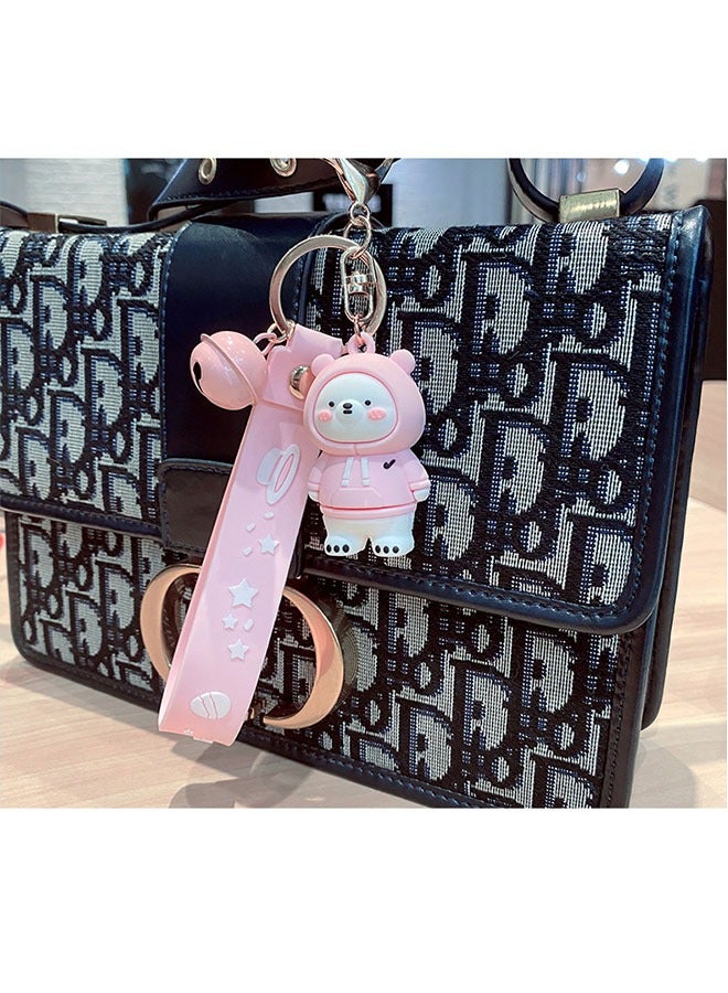 Ant Lovely Cartoon Bear Keychain with Lanyard, Keychain Pendant Car Accessories for Women and Men - Image 4