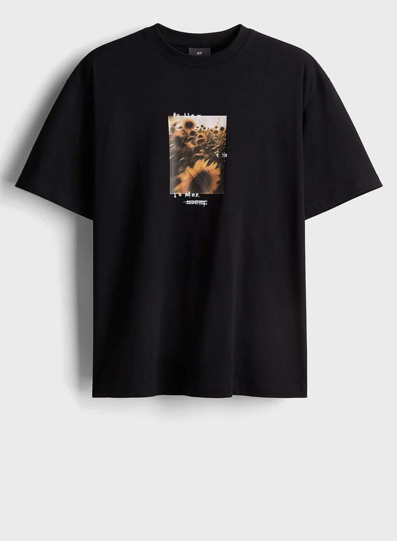 H&M Relaxed Fit Cotton T-Shirt