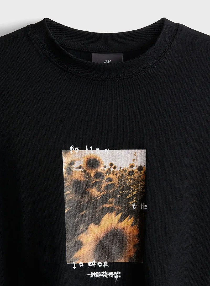 H&M Relaxed Fit Cotton T-Shirt