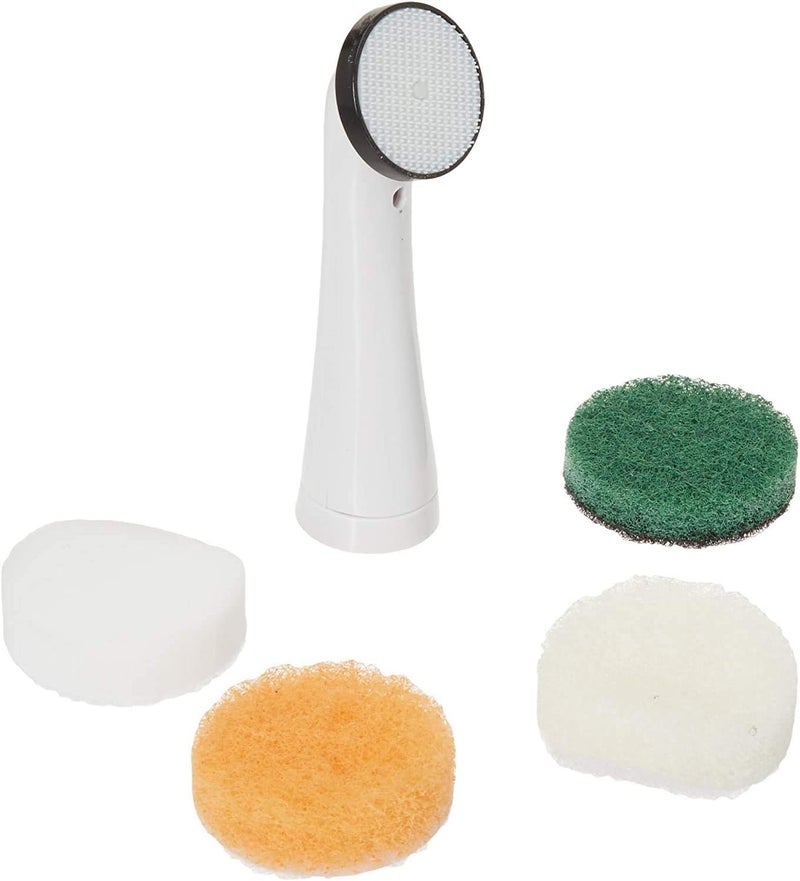 Greenco Electric Scrub Brush with 4 Replaceable Brush Attachment Heads Electric Cleaning Brush Scrubber Spin Scrubber Bathroom and Grout Auto Power Scrubber New and Improved Version - Image 2