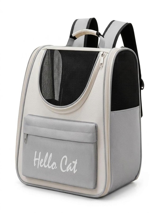 Evona Pet Carrier Backpack for Cats & Small Dogs, Transparent Space Capsule Cat Carrier Bag with Breathable Mesh, Foldable Travel Backpack for Hiking, Camping, Vet Visits & Outdoor Use (Grey) - Image 1