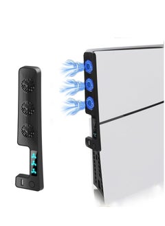 KJH Cooling Fan with USB Port for PS5 Slim Digital/Disc Edition  PlayStation 5 Slim Cooler Equipped with 3 Quiet 9500-Speed Fans and LED Light  - Image 1