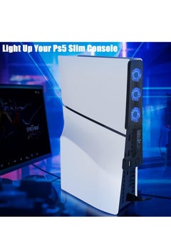 KJH Cooling Fan with USB Port for PS5 Slim Digital/Disc Edition  PlayStation 5 Slim Cooler Equipped with 3 Quiet 9500-Speed Fans and LED Light  - Image 3