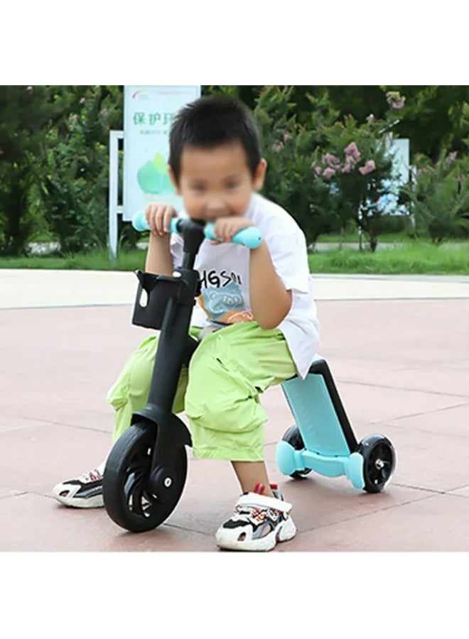 3-in-1 Kids Scooter, Convertible Design Adjustable Height - Orange - Image 4