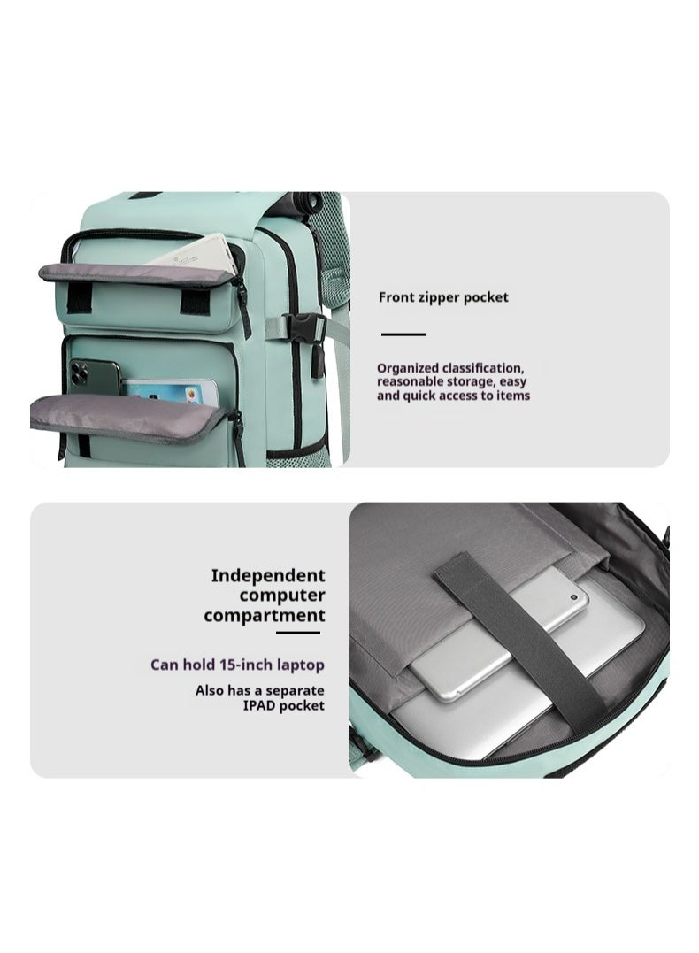 لبونير حقيبة ظهر كبيرة السعة مزودة بمنفذ شحن USB، حقيبة ظف مقاومة للماء للكمبيوتر المحمول للسفر والعمل، حقيبة متعددة الوظائف مضادة للسرقة مع حجرة مخصصة للأحذية، وجيب للاب توب، وجيب للتابلت، وحامل للزجاجة، نظام ظهر مريح قابل للتهوية، حمل متعدد كحقيبة ظهر أو حقيبة كتف أو حقيبة يد، مثالية لرحلات العمل، والتنقل اليومي، والإجازات الأسبوعية، والرحلات الطويلة | منفذ USB مدمج ومبتكر | نايلون ممتاز مقاوم للماء | تقسيم داخلي ذكي | تخزين منظم | أساسية للمسافر العصري | وظائف عملية | جيب أمامي سريع الوصول | مشبك صدر مضاد للسرقة | أمان وملاءمة | حجرة رئيسية فسيحة | متانة في البناء | حمل مريح | طرق حمل متعددة | تصميم عصري | حل متكامل | حقيبة ظهر لرحلات العمل | حقيبة ظف للمسافر اليومي | حقيبة إجازة نهاية الأسبوع | حقيبة ظف لليلة واحدة | مقبولة كأمتعة محمولة | حقيبة ظف تقنية | شحن الأجهزة | متوافقة مع الشاحن المحمول | أحزمة ergonomic | لوح ظهر مريح | مشبك أمان | راحة عدم استخدام اليدين | سوستة متينة | منظمان داخلية | أقسام محددة | حماية من العوامل الجوية | تنوع لا مثيل له | مثالية للعمل والسفر | أمتعة ذكية | - Image 4