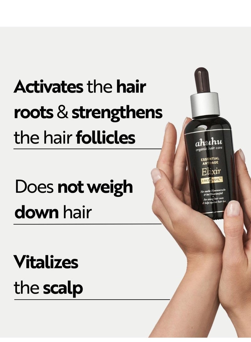 أهوهو سيروم أهوهو العضوي لتقوية الشعر ومكافحة التساقط يحتوي على  ريدينسيل لنمو الشعر وتقوية الجذور 100 مل - Image 2