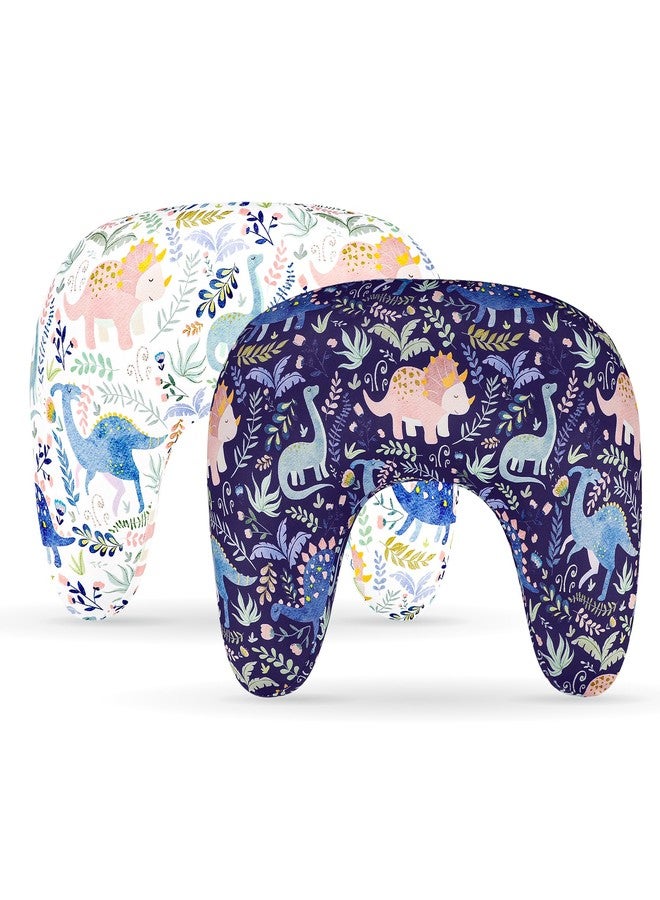Pea Pod Nursing Pillow Cover 2 Pack Soft Stretchy Nursing Cover for New-Designed Breastfeeding Pillow, Removable Feeding Slipover for Baby Boy and Girls, Cute Dinosaur Pattern