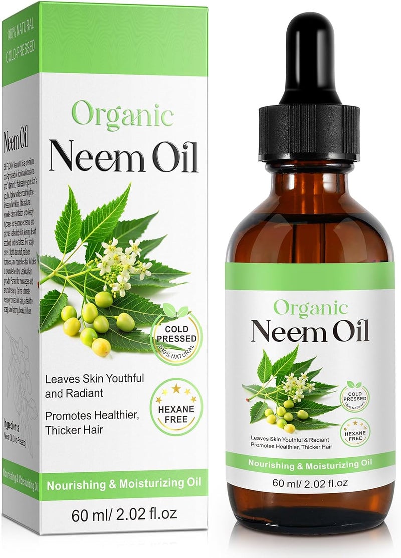 Yecuce Plant Essential Oil, Natural Aromatherapy Oil for Relaxation & Wellness, Suitable for Moisturizing the Skin, Reducing Scars, Promoting Sleep, Massage, and Self-care. (Neem Oil) - Image 1