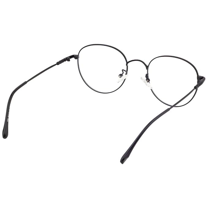mashamart® Round Shape Blue Cut Antiglare Computer Eyeglasses For Men And Women |Blue Light Filtering Glasses For Computer And Mobile Use | 100% UV Protection | Gold & Silver Rose Gold. (BLACK) - Image 4